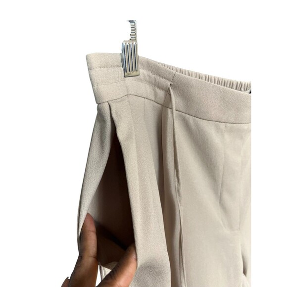 Zara Basic L Tan Beige Flowy Jogger Trousers - Picture 6 of 14